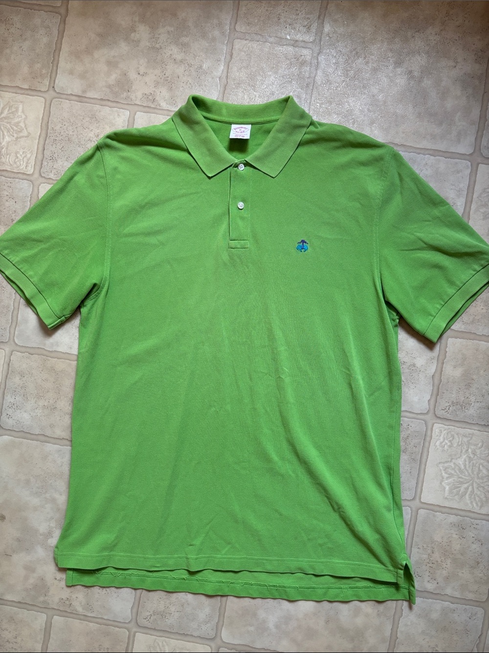 Brooks Brothers Performance Polo Shirt Original Fit 100% Cotton Men’s XL Green